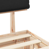 Bed Frame with Upholstered Headboard Black 200 x 200 cm 3398066