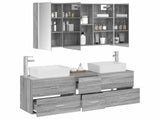 Bathroom Furniture Set 4 pcs Grey Sonoma 3406868