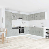 14 Piece Kitchen Cabinet Set Porto Concrete Grey Engineered Wood 3314995
