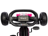 Kids Pedal Go Kart, with Adjustable Seat, EVA Wheels, Seat, Handbrake - Pink T3398P348368
