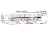 Outdoor Sofa Set 7 pcs Natural Solid Acacia Wood 3384730