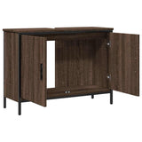 Bathroom Sink Cabinet Brown Oak 80x30x60 cm Engineered Wood 842455
