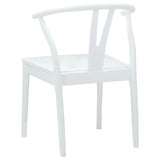 Dining Chair 2 pcs White and White Solid Rubber Wood 42020417