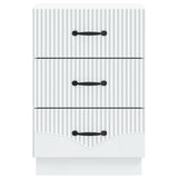 Bedside Cabinet White 43 x 41 x 63.5 cm Engineered Wood 895245