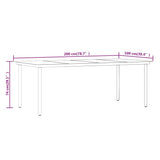 Garden Dining Set Black PE rattan, powder-coated steel, glass Large 3099381