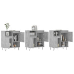 Sideboards 3 pcs Concrete Grey Engineered Wood 3190153