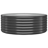 Garden Raised Bed Galvanised Steel 100x100x36 cm Anthracite 318986