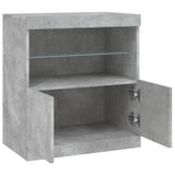 Sideboard with LED Lights Concrete Grey 60.5x37x67 cm 836619