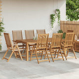 Garden Chair Set of 8 Natural Wood Solid Acacia Wood Standard 3075053