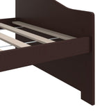 ZNTS 3-Seater Day Bed without Mattress Dark Brown 90x200cm 322167