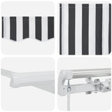 Manual Retractable Awning Anthracite&White 400x300 cm 3216035