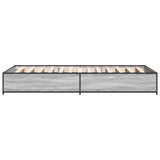 Bed Frame without Mattress Grey Sonoma 75x190 cm Small Single 845124