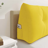 Back Pillow Light Yellow 180 x 24 x 50 cm Fabric 42014566