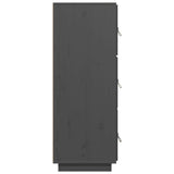 Highboard Grey 34x40x108.5 cm Solid Wood Pine 820169