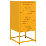 ZNTS Bedside Cabinet Mustard Yellow 36x39x78 cm Steel 846584