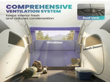 Inflatable Tent 2 Bedroom Tunnel Design Windproof Air Tent with Carry Bag for 4 Person T3398P555939