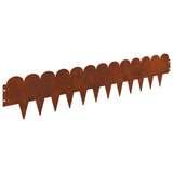 Lawn Edging 20 pcs 103 x 20 cm Steel Rusty 8008691