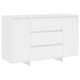 Sideboard with 3 Drawers White 120x41x75 cm Engineered Wood 809611