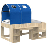 Bed with Tunnel 3 pcs Sonoma Oak and Blue Engineered Wood 3423505