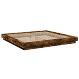 Bed Frame without Mattress Smoked Oak 200x200 cm 3281165