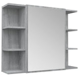 Bathroom Mirror Cabinet Grey Sonoma 80x20.5x64cm Engineered Wood 815523