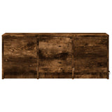 TV Cabinet with LED Smoked Oak 97x34x40 cm Engineered Wood 852240
