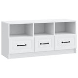 TV Cabinet with Drawer White 102 x 34.5 x 47 cm Engineered Wood 895825