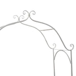 Garden Bench with Cushion White 104 x 54 x 93cm Steel 42008120