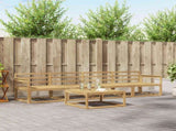 Outdoor Sofa Set 5 pcs White 79 x 79 x 37 cm Solid Acacia Wood 3386013