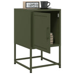 ZNTS Bedside Cabinets 2 pcs Olive Green 36x39x60.5 cm Steel 846455