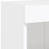 6 Piece TV Wall Units with LED White Engineered Wood 3216686