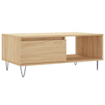 ZNTS Coffee Table Sonoma Oak 90x50x36.5 cm Engineered Wood 830567