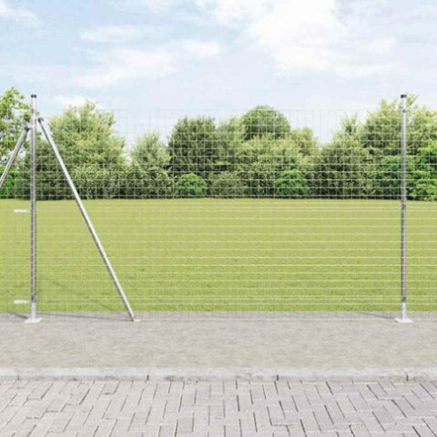 Fence Post Other 52 pcs Silver 3.2 x 3.2 x 88.5 cm Steel 3350270