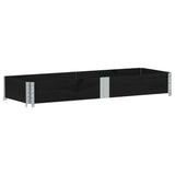 Garden Planter Black 150x50 cm Solid Wood Pine 3295404