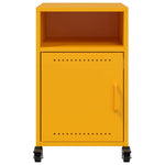 ZNTS Bedside Cabinets 2 pcs Mustard Yellow 36x39x59 cm Steel 846723