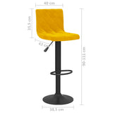 Bar Stools 2 pcs Mustard Yellow Velvet 333738