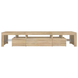 TV Cabinet with LED Lights Sonoma Oak 215x36.5x40 cm 3152796