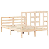 Bed Frame without Mattress Small Double Solid Wood Pine 3193891