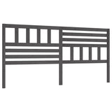 Bed Headboard Grey Solid pine wood Large Appealing Design 814166
