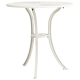 ZNTS Garden Table White 62x62x65 cm Cast Aluminium 315581