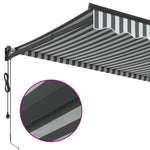 ZNTS Retractable Awning Anthracite and White 3x2.5 m Fabric&Aluminium 3216118
