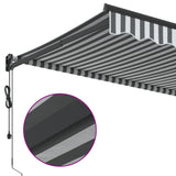 ZNTS Retractable Awning Anthracite and White 3x2.5 m Fabric&Aluminium 3216118