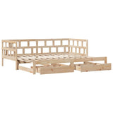 Daybed with Trundle and Drawers without Mattress 80x200 cm 3302209