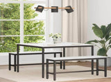 Dining Table White 110 x 110 x 75 cm Solid Pine Wood 892788