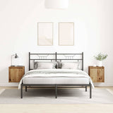 ZNTS Wall-Mounted Bedside Cabinets 2 pcs Old Wood 38x34x40 cm 861244