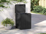 Outdoor Garbage Bin Anthracite 38x38x65 cm PP 364224