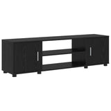 TV Cabinet Set Wall-mounted 4 pcs Black Oak Engineered wood 3397897