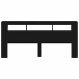 LED Headboard Black Oak 220 x 18.5 x 103.5 cm Engineered Wood 863117