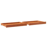 Day Bed Drawers 2 pcs Wax Brown Solid Wood Pine 844134