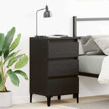 Bedside Cabinet Black Oak 45 x 35 x 44 cm Engineered Wood 863439